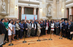 12. јул 2018. Учесници Парламентарне конференције  ПСМ/СТО на високом нивоу о олакшавању трговине и инвестицијама на западном Балкану